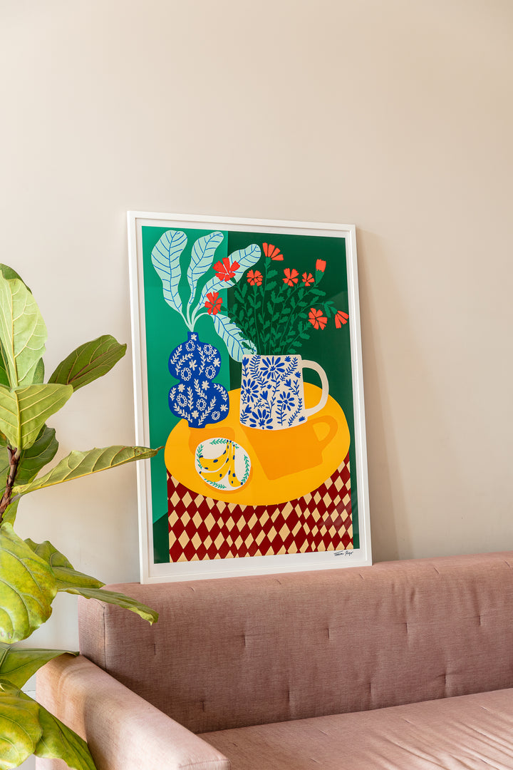 Porcelain and Carnations Print
