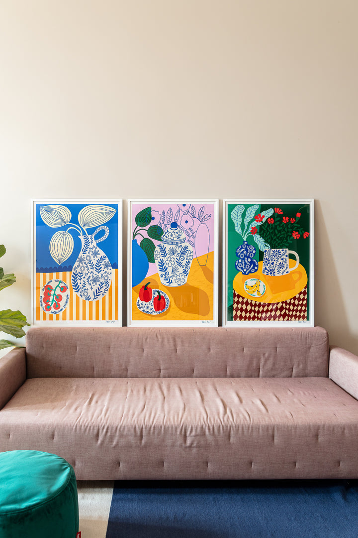 Porcelain and Carnations Print