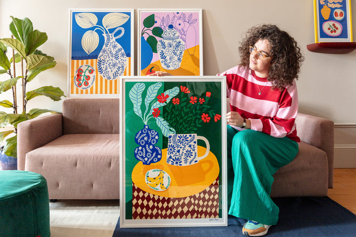Porcelain and Carnations Print