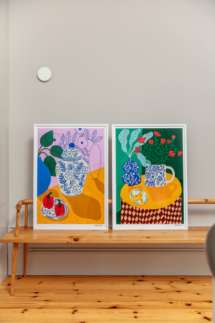 Porcelain and Carnations Print