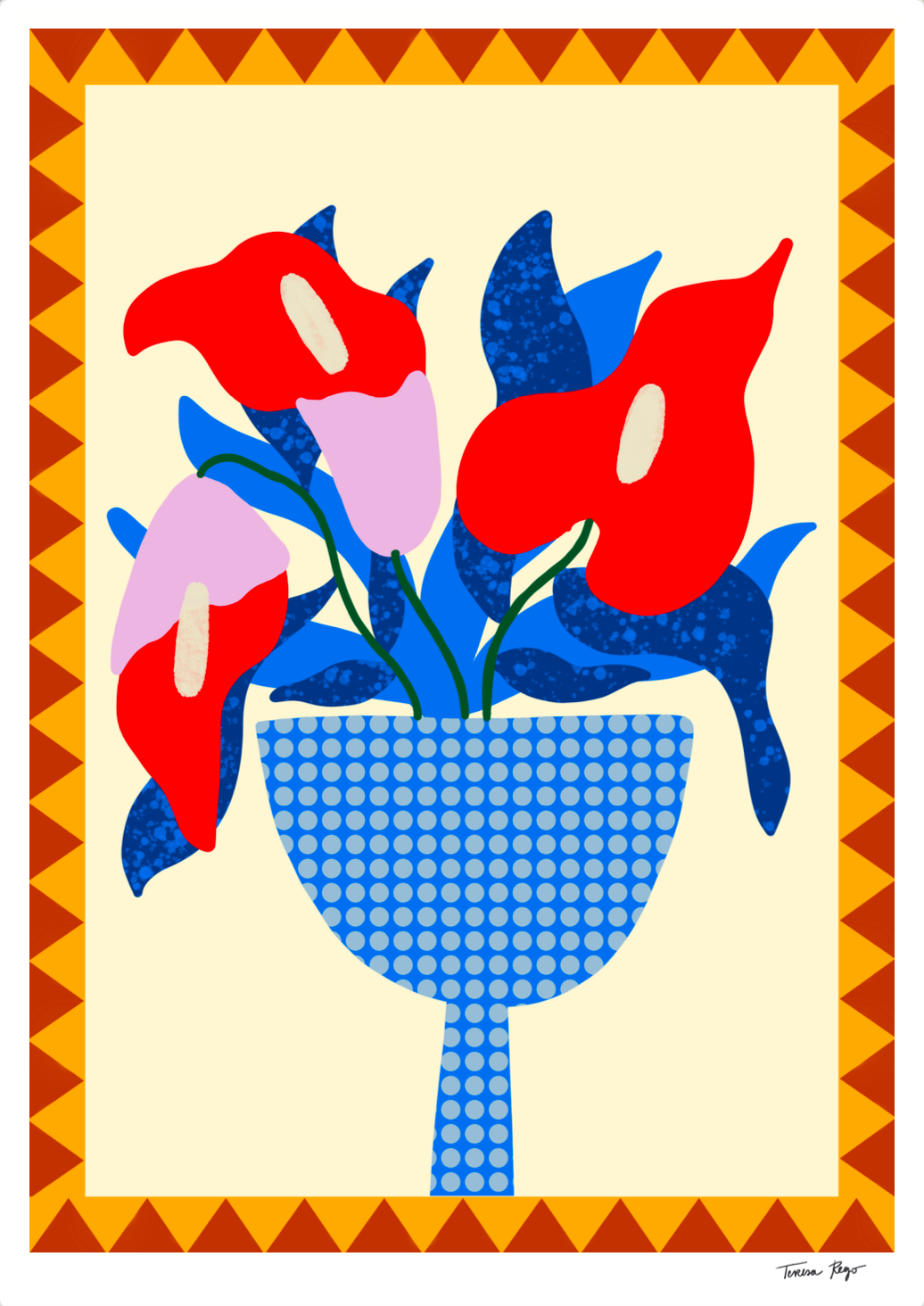 anthurium print Anthurium Print - Illustrated by Teresa Rego