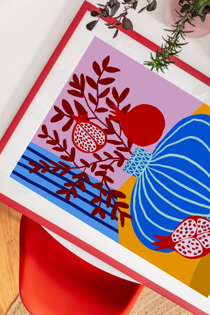 Juicy Pomegranate Fruits Print