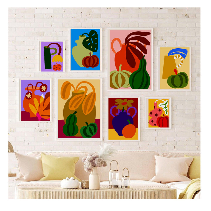 Pumpkins Green Print