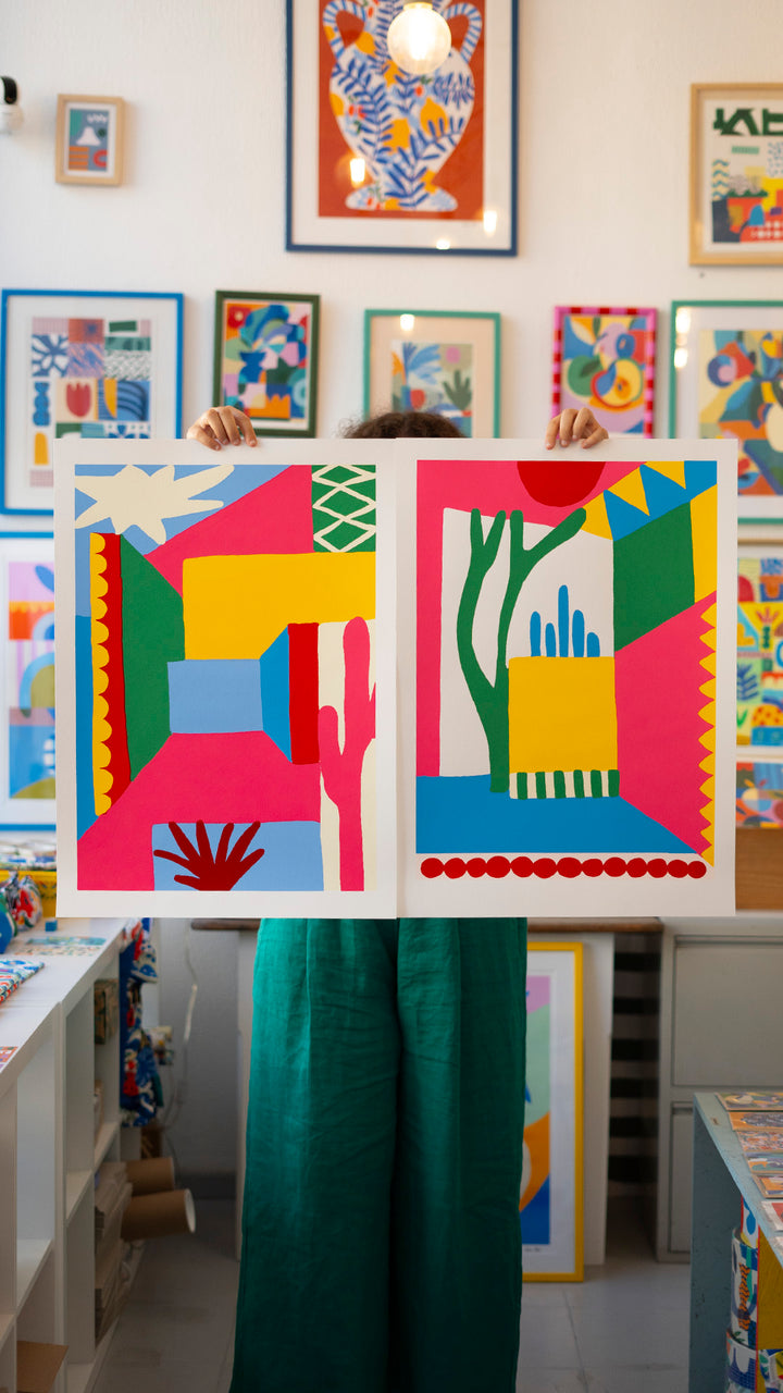 Mexico I Handpaint Screenprint