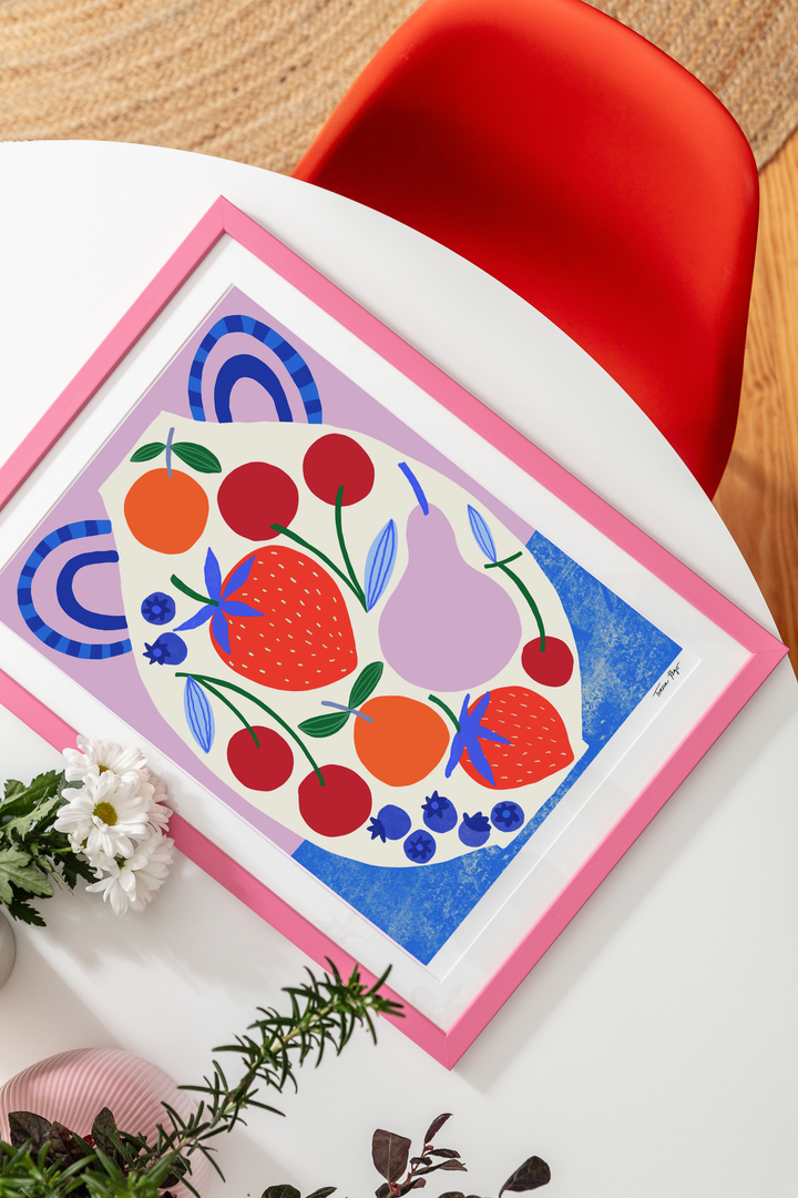 Wild Berries Pot Print 