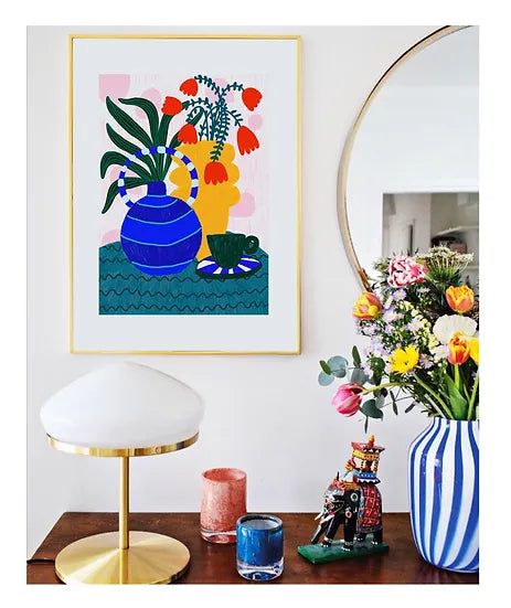 Tulips & Coffee Print