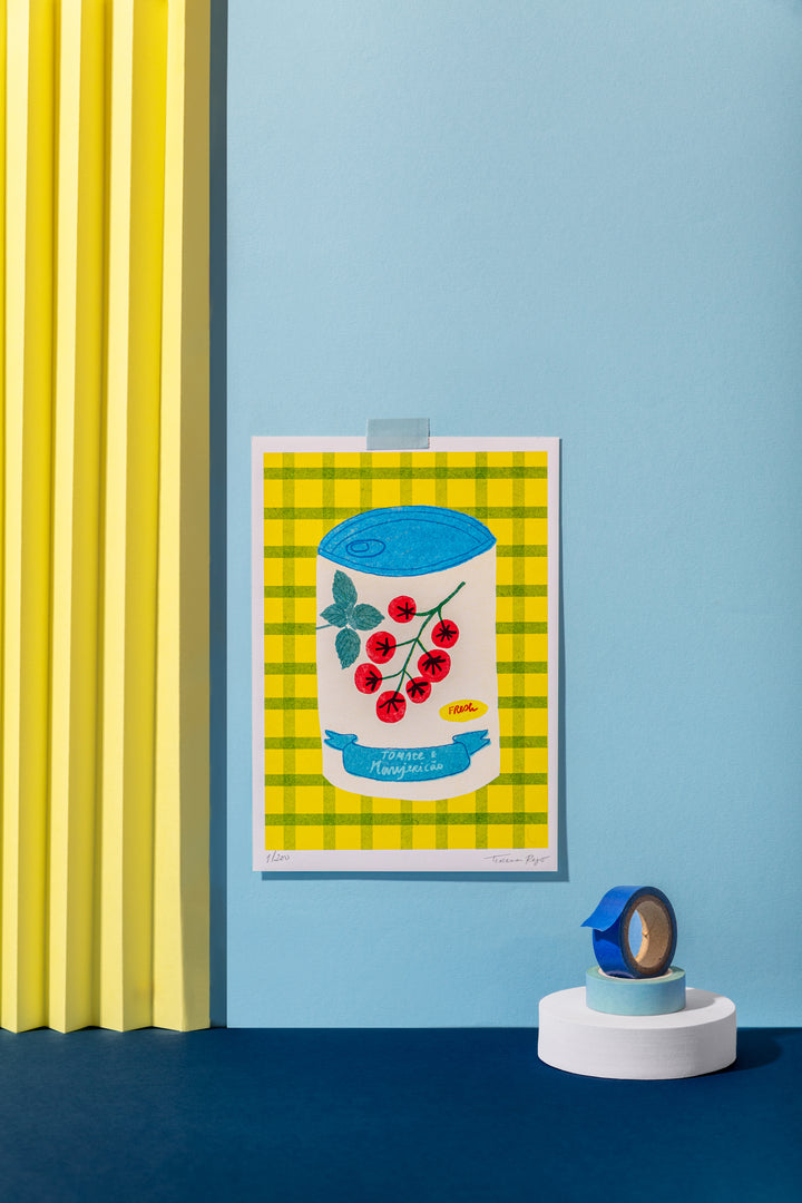 Fresh Tomatoes and Basil Risoprint