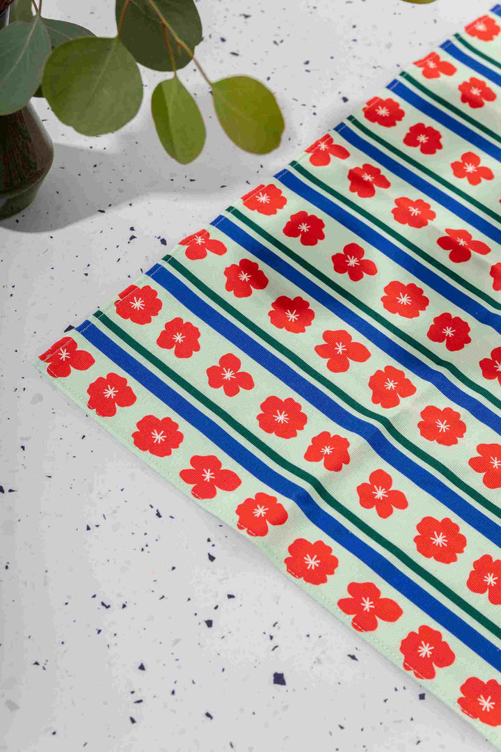 Burgundy and Stripes Placemats