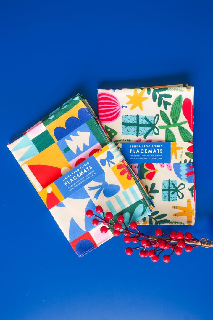 Geometric Christmas Placemats