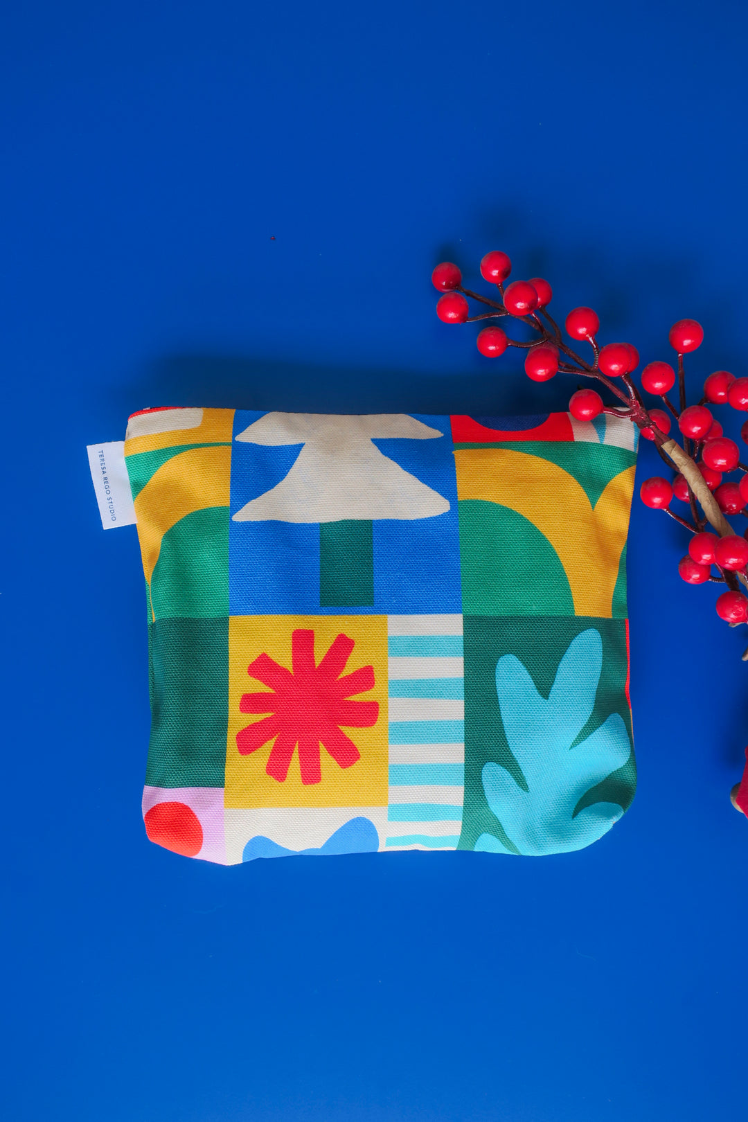 Geometric Christmas Pouch Bag