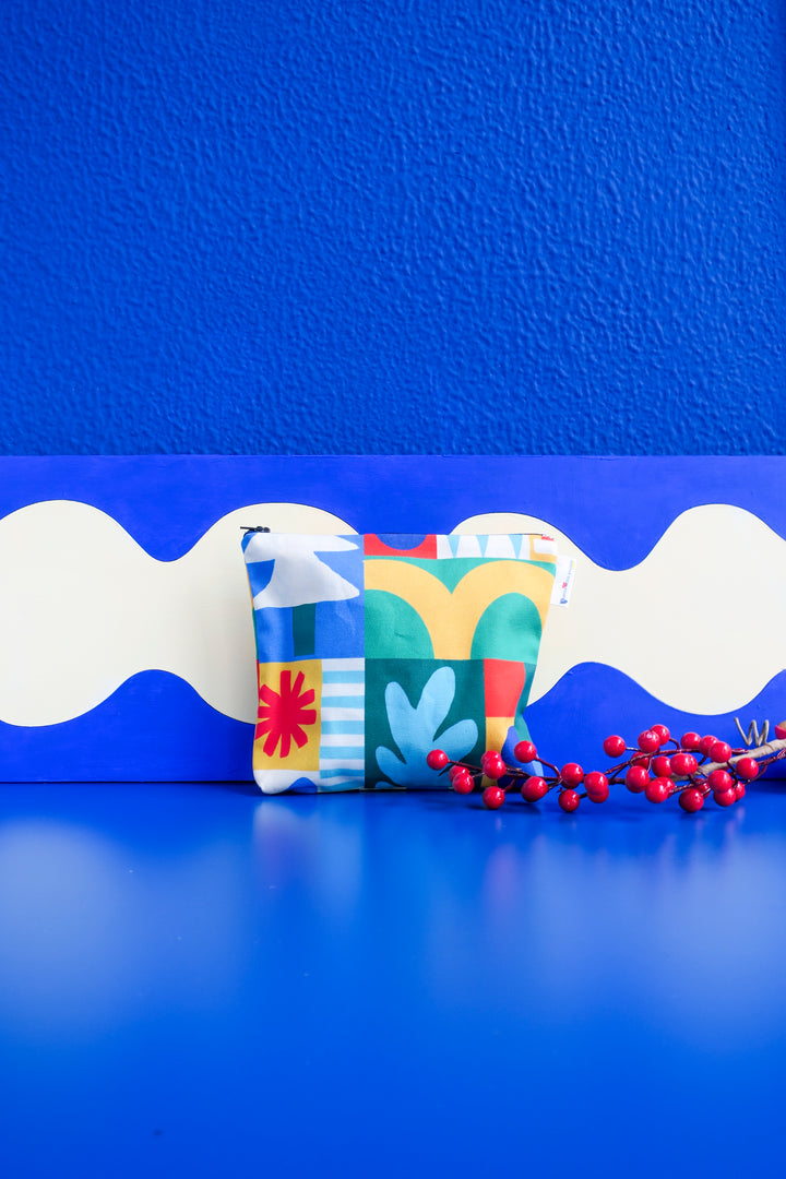 Geometric Christmas Pouch Bag