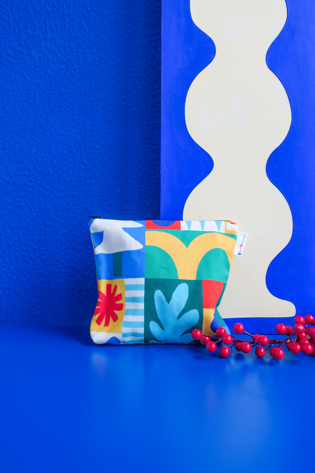 Geometric Christmas Pouch Bag