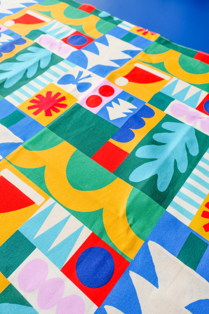 Geometric Christmas Tea Towel