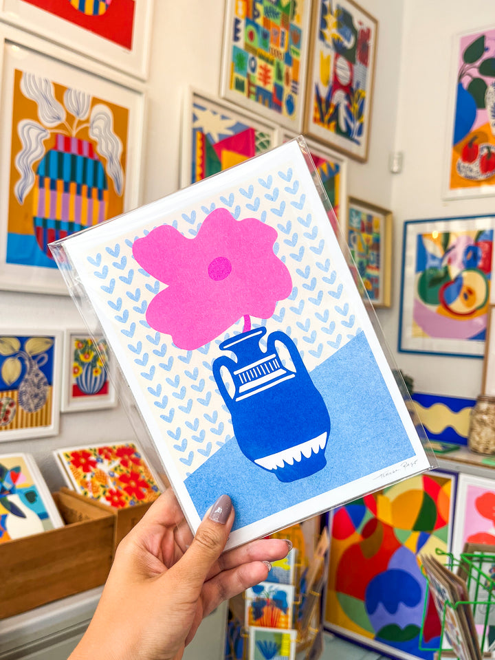 Fucksia on Greek Pot Risoprint