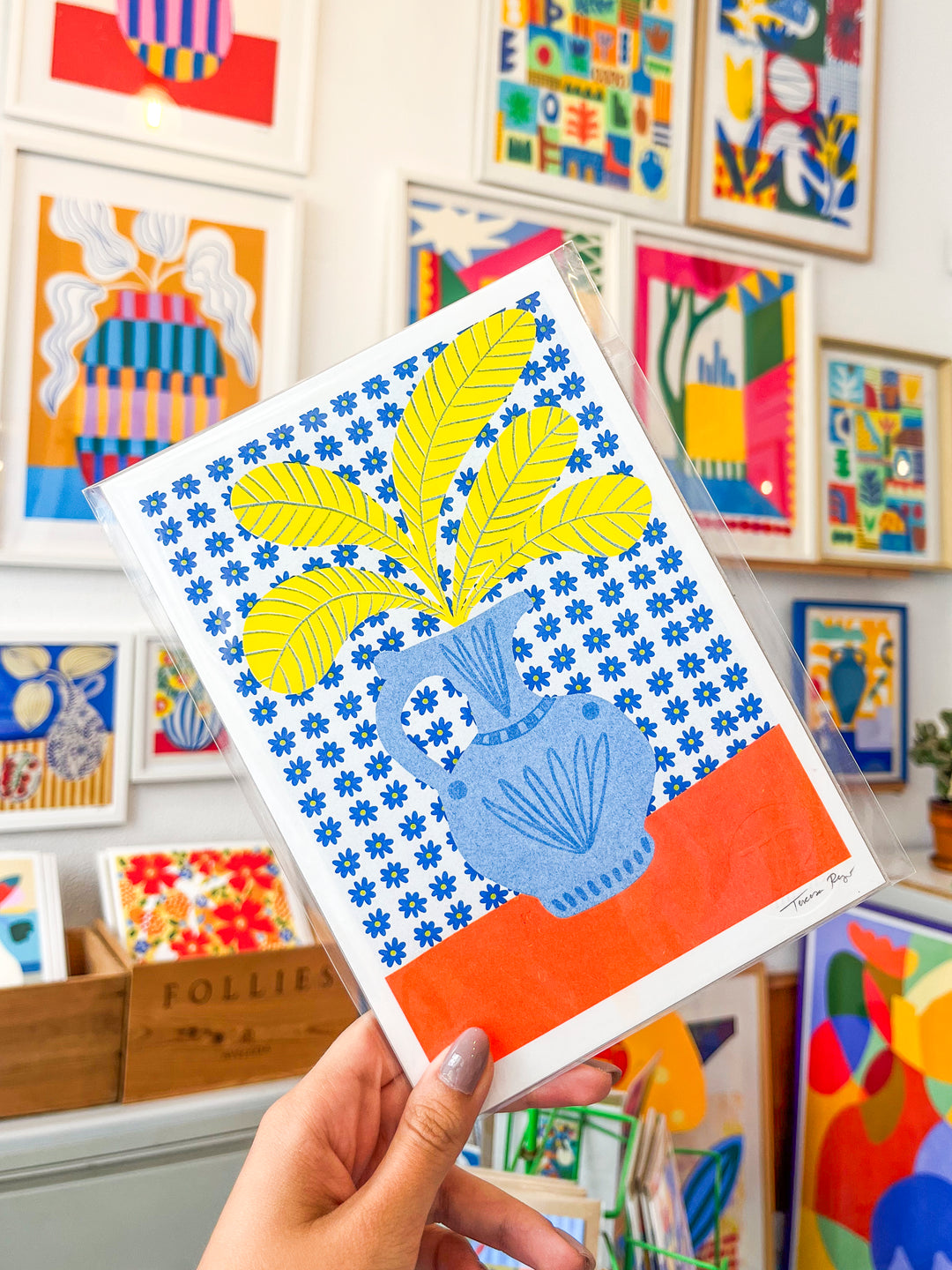 Yellow on Pattern Wall Risoprint