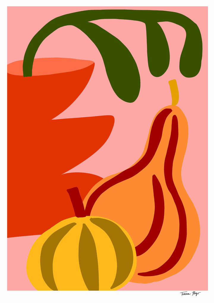 Orange Pumpkins Print