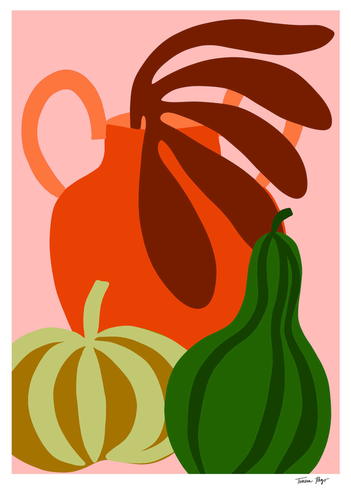 Pumpkins Green Print