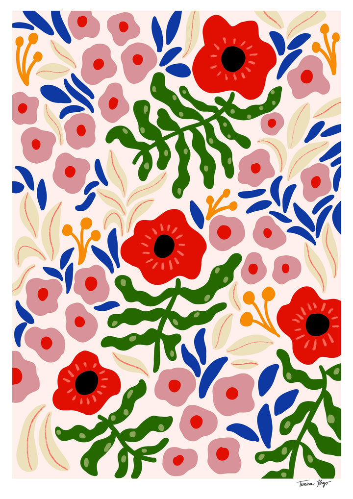 White Poppies Print