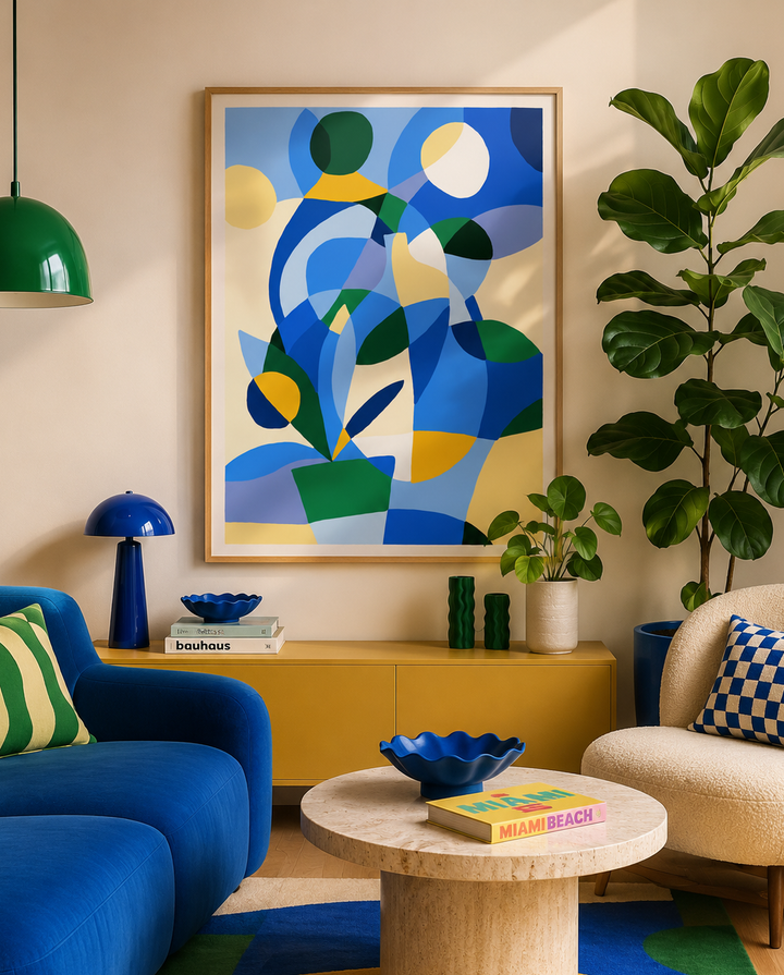 Blue Sprouts Print