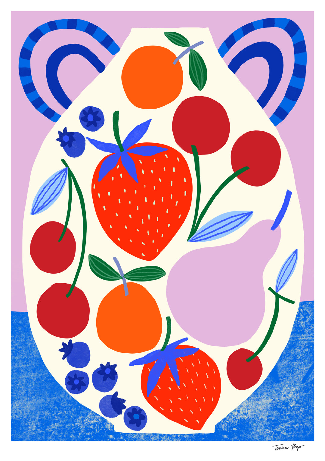 Wild Berries Pot Print 